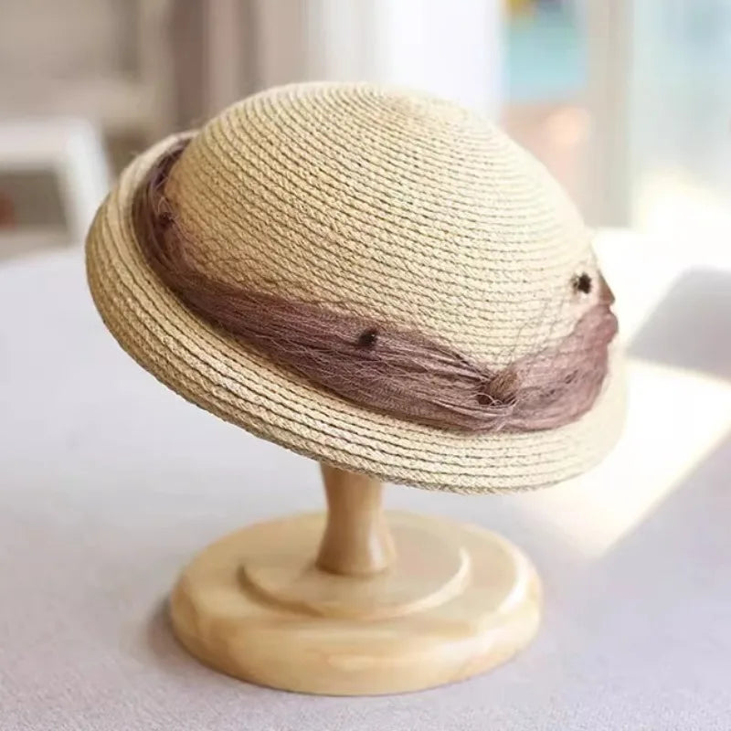 Chapéu Fötr em Ráfia 100% Natural Estilo Francês
