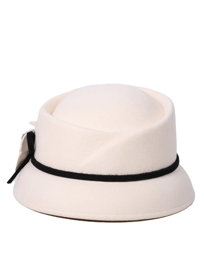 Chapéu Bowler com Flor e Laço – Elegância Formal