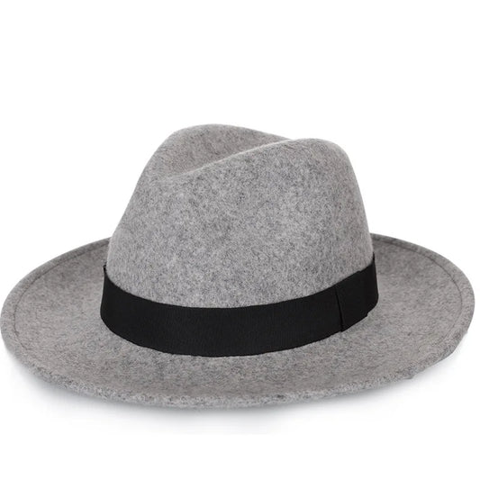 100% Australian wool gentleman fedora hat – French vintage felt cowboy hat large size