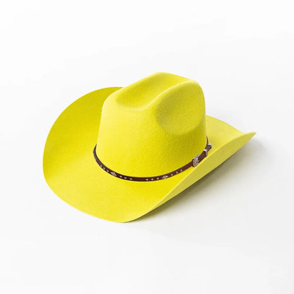Chapéu Cowboy Lã 100% com Faixa Couro – Estilo Western