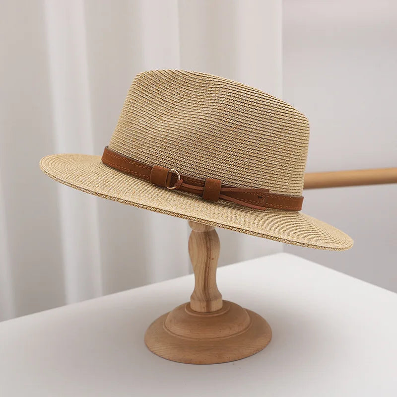 Wide brim woven straw hat – breathable sun protection beach outdoor outdoor sombrero