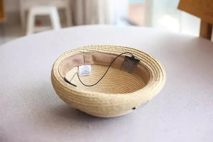 Chapéu Fötr em Ráfia 100% Natural Estilo Francês