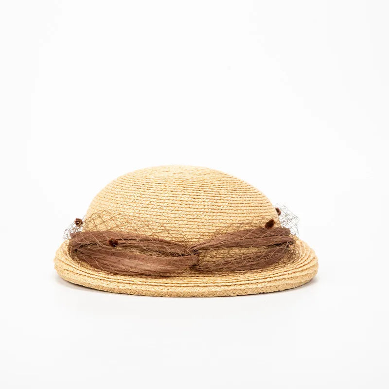 Chapéu Fötr em Ráfia 100% Natural Estilo Francês