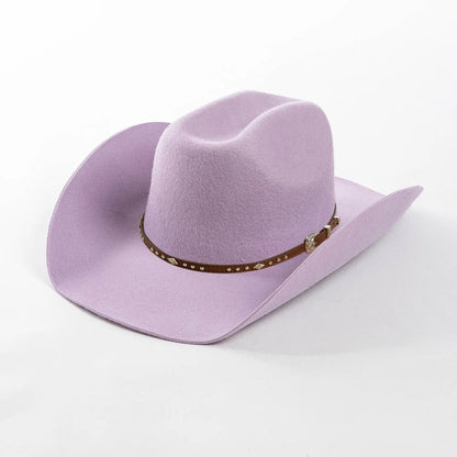 Chapéu Cowboy Lã 100% com Faixa Couro – Estilo Western