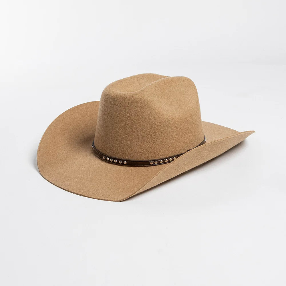 Chapéu Cowboy de Lã Pura – Estilo Western Vintage
